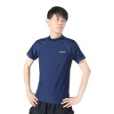 フットマーク(FOOTMARK)(メンズ)ラッシュガード 半袖 Tシャツ UVカット UPF50+ 半袖かぶりラッシュガード 0242300NVY