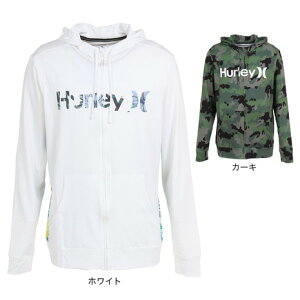 ハーレー（HURLEY）（メンズ）ラッシュガード 長袖 パーカー ジップフーディ メンズ FLORAL 22 CT4309 UVカット 紫外線対策 UPF50+