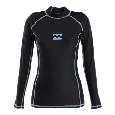 ビラボン（BILLABONG） HIGH NECK LS RASHGUARD ラッシュガード BC013886 BLK （レディース）