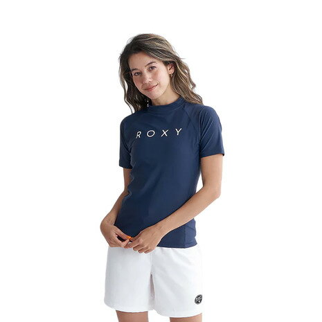 ロキシー(ROXY)(レディース)ラッシュガード 半袖 RASHIE ショートスリーブ 半袖ラッシュガード 25SPRLY245035NVY
