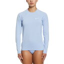 ナイキ(NIKE)(レディース)ラッシュガード 長袖 エッセンシャル ロングスリーブ ハイドロガード NESSA386-451 ブルー(4)