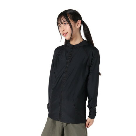 フットマーク（FOOTMARK）（キッズ）ジュニア 水着 ラッシュガード 長袖 パーカー 0242306BLK ブラック