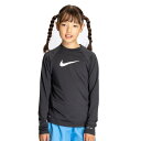 ナイキ(NIKE)(キッズ)ラッシュガード ガールズ ソリッド 長袖 ハイドロガード NESSD743-N006