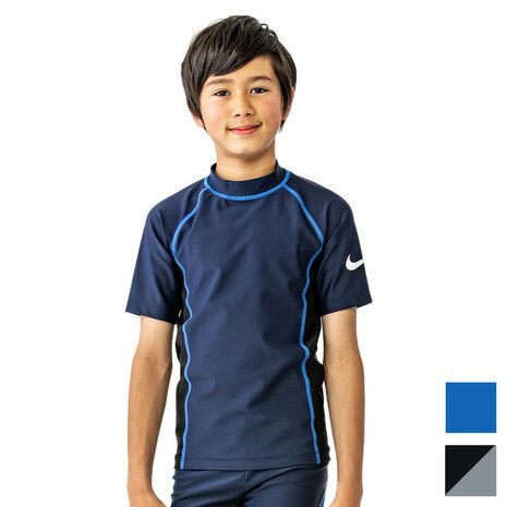 ナイキ(NIKE)(キッズ)UPF50+ 速乾 ラッシュガード 半袖 NIKE23SP 1991070 ナイキ(NIKE)(キッズ)UPF50+ 速乾 ラッシュガード 半袖 NIKE23SP 1991070