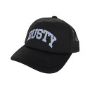 ラスティ（RUSTY）（キッズ）帽子 キャップ ジュニア 子供 ロゴ メッシュキャップ ブラック 962901-BLK