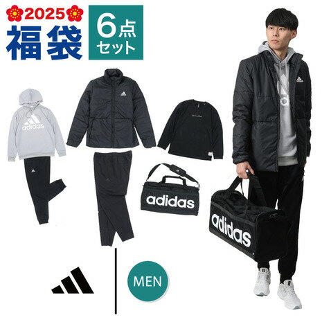アディダス（adidas）（メンズ）2025年新春福袋 スポーツ メンズ 5点セット 中綿ジャケット スウェットウェア 長袖シャツ ウーブンパンツ etc.