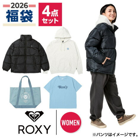 ロキシー（ROXY）（レディース）2026年新春福袋 スポーツ レディス 4点セット 中綿ジャケット スウェットパーカー 半袖Tシャツ トートバッグのサムネイル