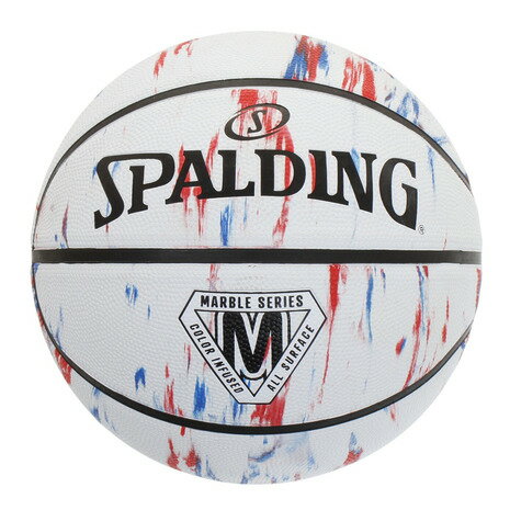 スポルディング（SPALDING）（メンズ）バスケットボール 7号球 マーブル トリコロール 84-399Z