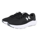 アンダーアーマー(UNDER ARMOUR)(メンズ)ランニングシューズ チャージドサージ4エクストラワイド ブラック ホワイト 3028249 002 スニーカー クッション性