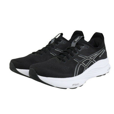アシックス（ASICS）（メンズ）ランニングシューズ ジョギングシューズ GEL-KAYANO 32 EX WIDE ブラック ホワイト 1011C054.002 快適性