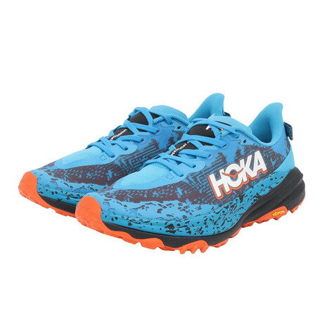 ホカ（HOKA）（メンズ）ランニングシューズ トレランシューズ スピードゴート 6 ブルー ブラック 61147791-SWRD スニーカー(4)