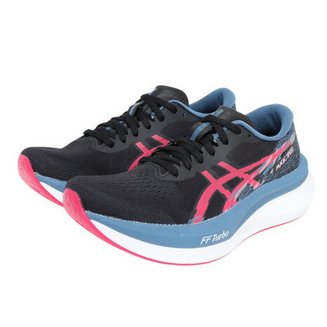 アシックス（ASICS）（レディース）ランニング トレーニングシューズ マジック スピード 4 ブラック ブルー 1012B676.001