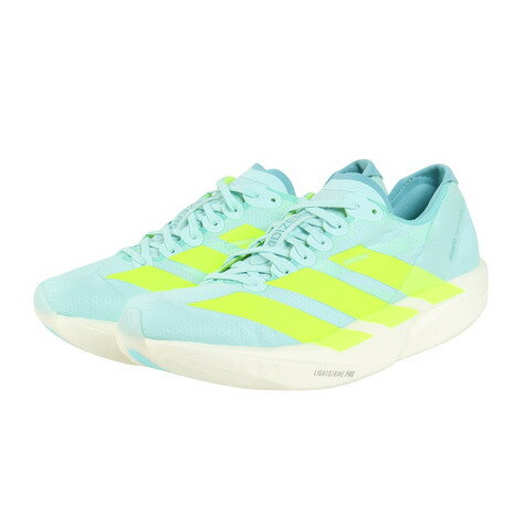 アディダス（adidas）（レディース）ランニングシューズ トレーニングシューズ 部活 アディゼロ タクミ セン 11 ターコイズ JH5223 スニーカー
