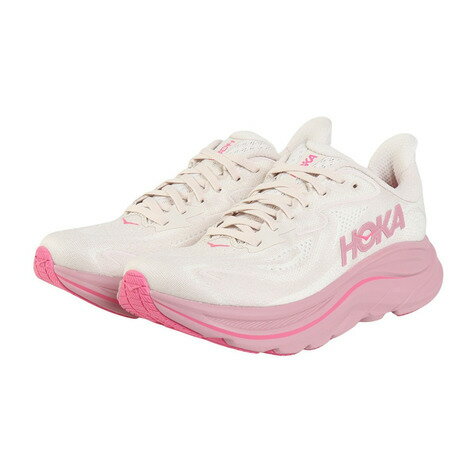 ホカ（HOKA）（レディース）ランニングシューズ ジョギングシューズ クリフトン 10 クリーム 1162031-RMD スニーカー
