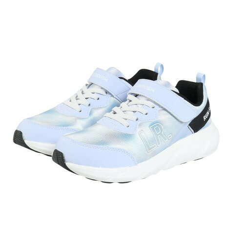 ムーンスター（MoonStar）（キッズ）ガールズ ジュニア スポーツシューズ ベルクロ ベルト付き スニーカー ラブラッシュ 1237 モヤ サックス 12240279(4)