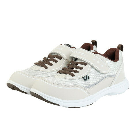 ムーンスター（MoonStar）（キッズ）ジュニアスニーカー ガールズ スポーツシューズ ラブラッシュ 1231 コートガール ベージュ 12240208 抗菌防臭 耐久性