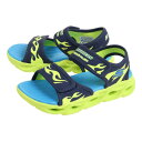 スケッチャーズ（SKECHERS）（キッズ）ジュニアストラップサンダル サーモフラッシュ ヒート タイド ネイビー 400102L-NVLM 面ファスナー レジャー プール