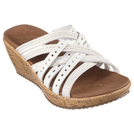 スケッチャーズ（SKECHERS）（メンズ、レディース）サンダル ビバリーホットスプリング ホワイト 119578-WHT タウン かわいい カジュアル 軽量 クッション性のサムネイル