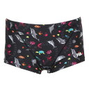RA(RA)(メンズ)水着 メンズ 水泳 ショートボクサー SEA WORLD RA123-BSEAW BK