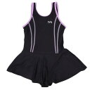 ティア(TYR)(キッズ)スクール水着 ジュニア ガールズAラインワンピース USCHALSTCH122X BLKLAV 水泳 水泳 撥水 UVカット UPF5...