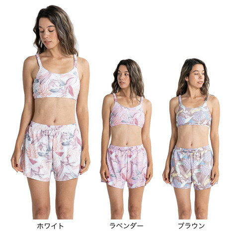 ロキシー（ROXY）（レディース）水着 上下 ラッシュTシャツ 3点セット ON THE BEACH RSW231007