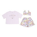 ロキシー（ROXY）（キッズ）水着 ラッシュTシャツ 上下 3点セット 子供 ジュニア MINI ON THE BEACH TSW231102BRN