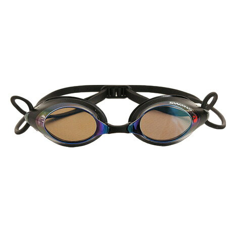 スワンズ（SWANS）（メンズ、レディース、キッズ）競技用クッション付 レーシングゴーグル ミラータイプ FINA承認 SRX-MPAF SMBL くもり止め 紫外線カット