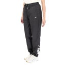 プーマ(PUMA)(レディース)裏メッシュ 防風 ロングパンツ ウーブンパンツ 523540 01 BLK