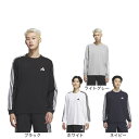 アディダス(adidas)(メンズ)エッセンシャルズ プラス ルーズフィット スリーストライプス 長袖Tシャツ JUP88