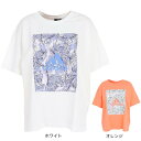 アディダス(adidas)(レディース)半袖Tシャツ レディース ボタニカルグラフィック ルーズフィット IHU94
