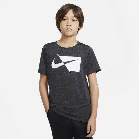 【9/10 24h限定エントリー＆対象4店舗買い回りで最大P10倍！】ナイキ（NIKE） Tシャツ 半袖 ジュニア DRI-FIT ハイブリッド DA0282-010 （キッズ）