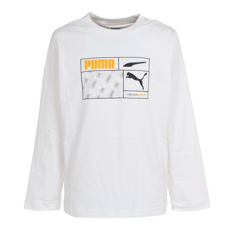 楽天Victoria Surf＆Snow 楽天市場支店プーマ（PUMA）（キッズ）ACTIVE SPORTS 長袖Tシャツ 674122 02 WHT