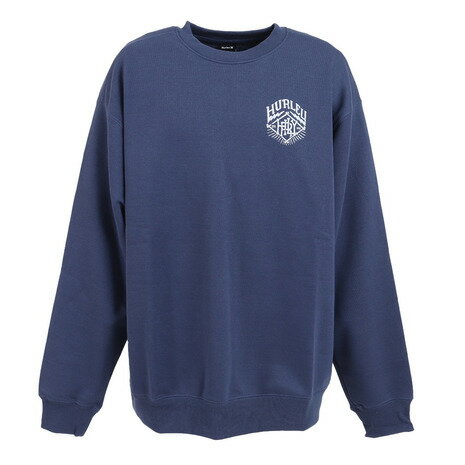 ハーレー（HURLEY）（メンズ）トレーナー ネイビー HRLY BOLT SWEAT CREW MFL2200003-ANVY