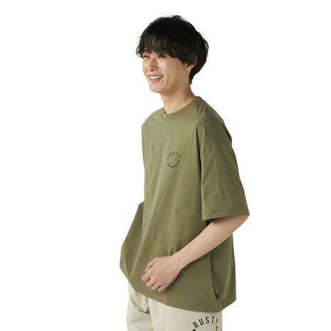 ラスティ(RUSTY)(メンズ)水陸両用 ペアテックス バッグニコちゃんロゴ 半袖 UV Tシャツ 914473KHA