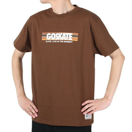 スライド（SLYDE）（メンズ）半袖Tシャツ メンズ DECK BOX SL2023SSM-APP006BRN