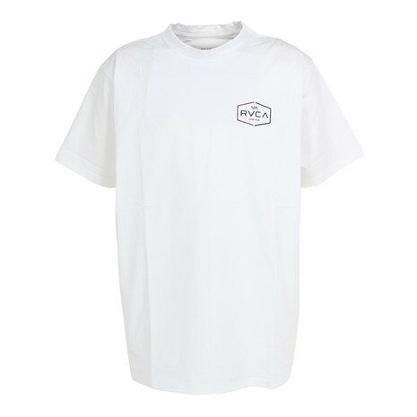 ルーカ（RVCA）（メンズ）速乾 バックプリント 半袖 Tシャツ LAYOVER ホワイト BC041267 WHT