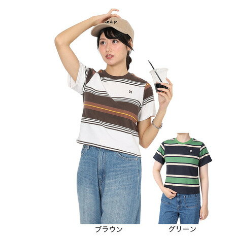 ハーレー（HURLEY）（レディース）CROP BORDER 半袖Tシャツ 24 WSS2320043