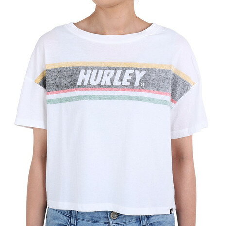 ハーレー（HURLEY） Tシャツ レディース 半袖 SPO/STRIP FNCY SIS CN7381-100 （レディース）