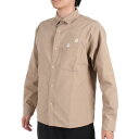 ジャックウルフスキン(JackWolfskin)(メンズ)清涼感 通気性 カジュアルシャツ 長袖 JP PAW IN POCKET B.D. シャツ 5032481-5605 ベージュ(4)