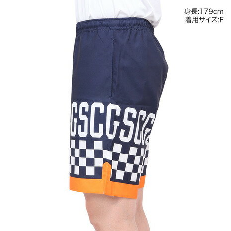 ゴースローキャラバン(GOSLOWCARAVAN)(メンズ、レディース)総柄プリント 半被ショーツ 326604 NVY 速乾