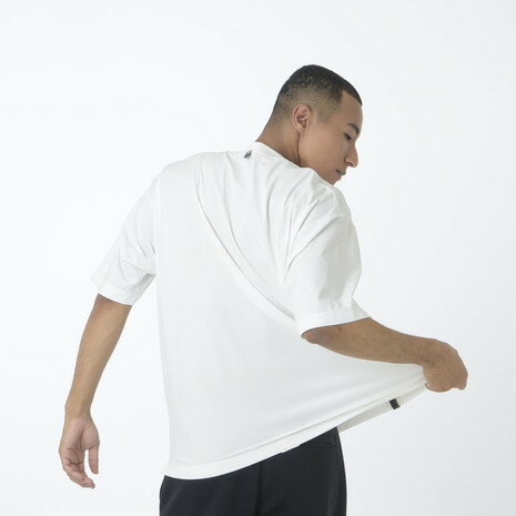 ニューバランス（new balance）（メンズ）半袖Tシャツ ラッシュガード MT1996 Tシャツ AMT45019 WT ホワイト 吸汗速乾 4wayストレッチ UPF40+