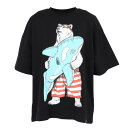 ゴースローキャラバン(GOSLOWCARAVAN)(メンズ)半袖Tシャツ プールクマ ビッグTシャツ 341920 BLK ブラック