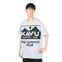 カブー(KAVU)(メンズ、レディース)半袖Tシャツ カットソー ビッグロゴ Tシャツ XLサイズ スポーツグレー 19822034033009