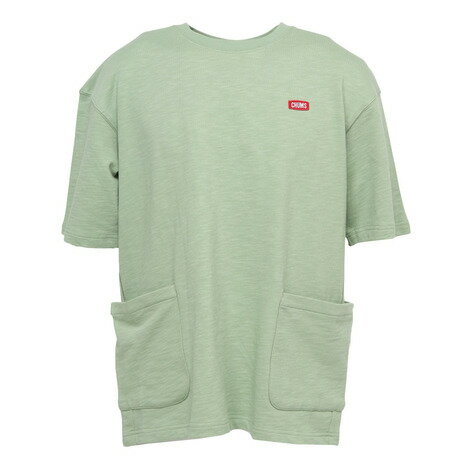 チャムス(CHUMS)(メンズ)半袖Tシャツ キーストーンオーバーサイズドサイドポケットTシャツ CH00-1389-M102 グリーン