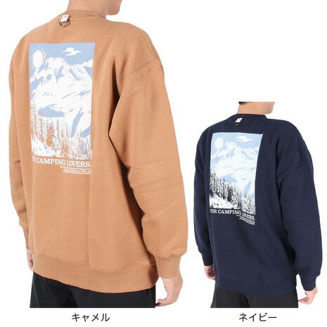 ボンファイア（Bonfire）（メンズ）スウェット バックプリント トレーナー スタイルクルーフリース 50B..