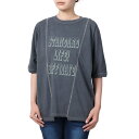 クリフメイヤー(KRIFF MAYER)(レディース)リメイク風 ピグメント モモンガ 半袖Tシャツ 2347203L-17 CHARCOAL