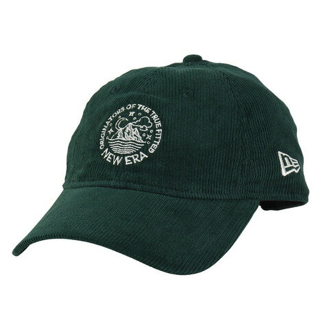 ニューエラ（NEW ERA）（メンズ、レディース）9THIRTY Corduroy Circle ロゴ キャップ ダークグリーン 14307302