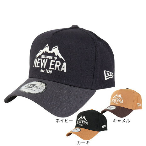 ニューエラ(NEW ERA)(メンズ、レディース)9FORTY A-Frame Duck Canvas マウンテンロゴ キャップ 14307274 14307275 14307277