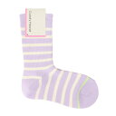 コンフィーハウス(Comfy House)(レディース)ローゲージボーダー・クルー ソックス CHM240CR2-305