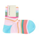 コンフィーハウス(Comfy House)(レディース)ランダムボーダー・ロークルー ソックス CHM251LC1-300